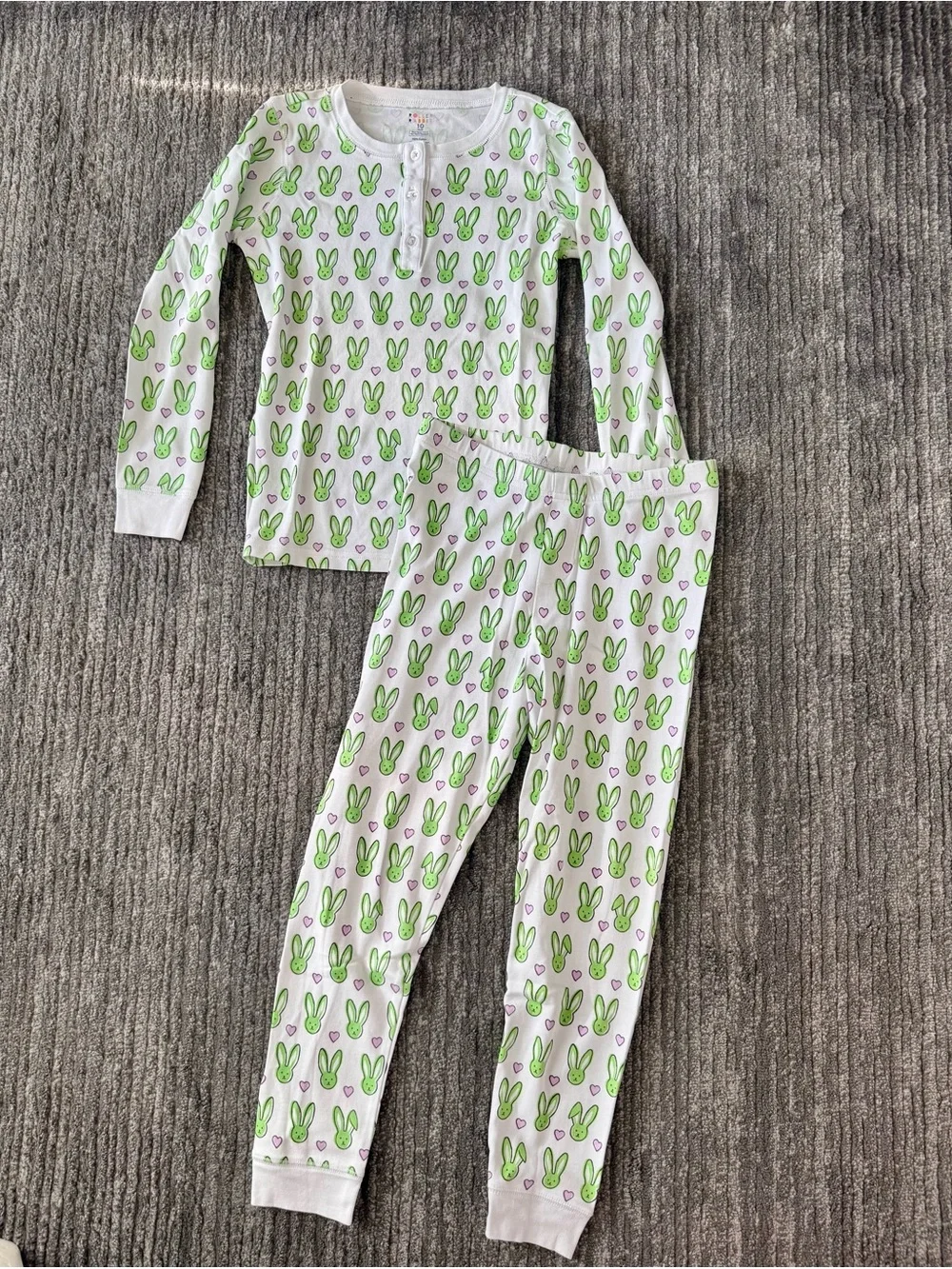 Roller Rabbit Green Bunny Hops Pajama Set